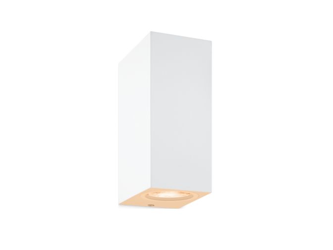 Primer plano del frente de Foco de pared arriba y abajo