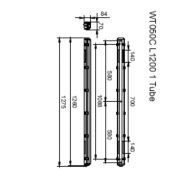 Dimension Drawing (without table) - WT050C 1xTLED L1200