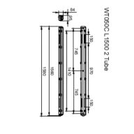 Dimension Drawing (without table) - WT050C 2xTLED L1500