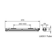 Dimension Drawing (without table) - WT050C 1xTLED L600