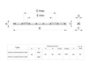 Dimension Drawing (without table)