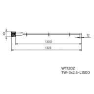 Dimension Drawing (without table) - WT120Z TW-3x2.5-L1500 10pcs