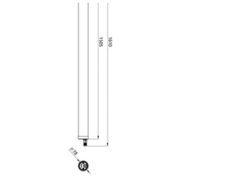Dimension Drawing (without table) - WT210C G2 LED70S/840 PSU TW1 PC L1500