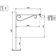 Dimension Drawing (without table) - JGB700 MBP-S 1000 60 RAL