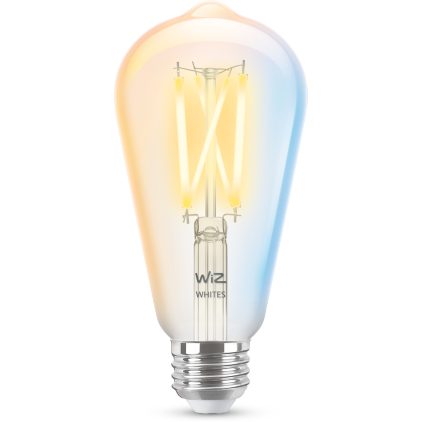 Gros plan de l’avant de Ampoule transparente à filament ST19 E26 de 60 W