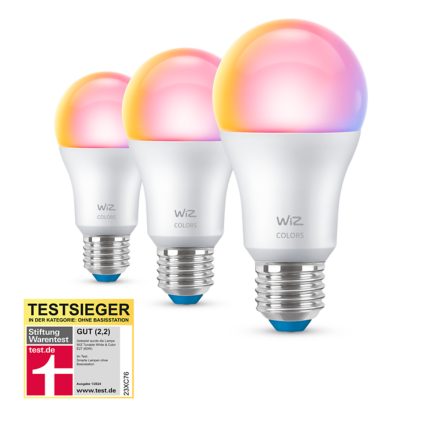 Nahaufnahme der Vorderseite von Lampe 60 W A60 E27 x3