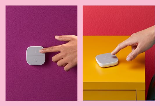 Battery-powered button to use and leave anywhere