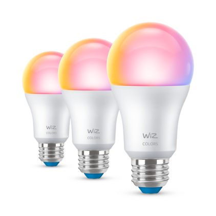 Gros plan de l’avant de Ampoule A19 E26 de 60 W x3