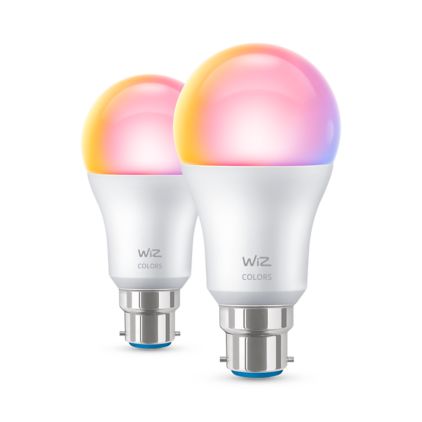 Gros plan de l'avant de 2 ampoules 60 W A60 B22