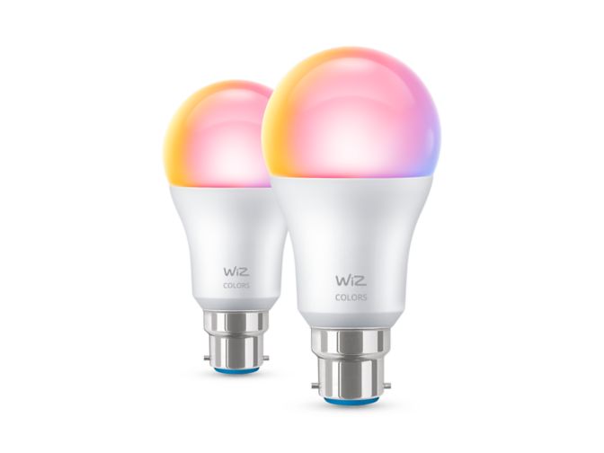 Gros plan de l'avant de 2 ampoules 60 W A60 B22