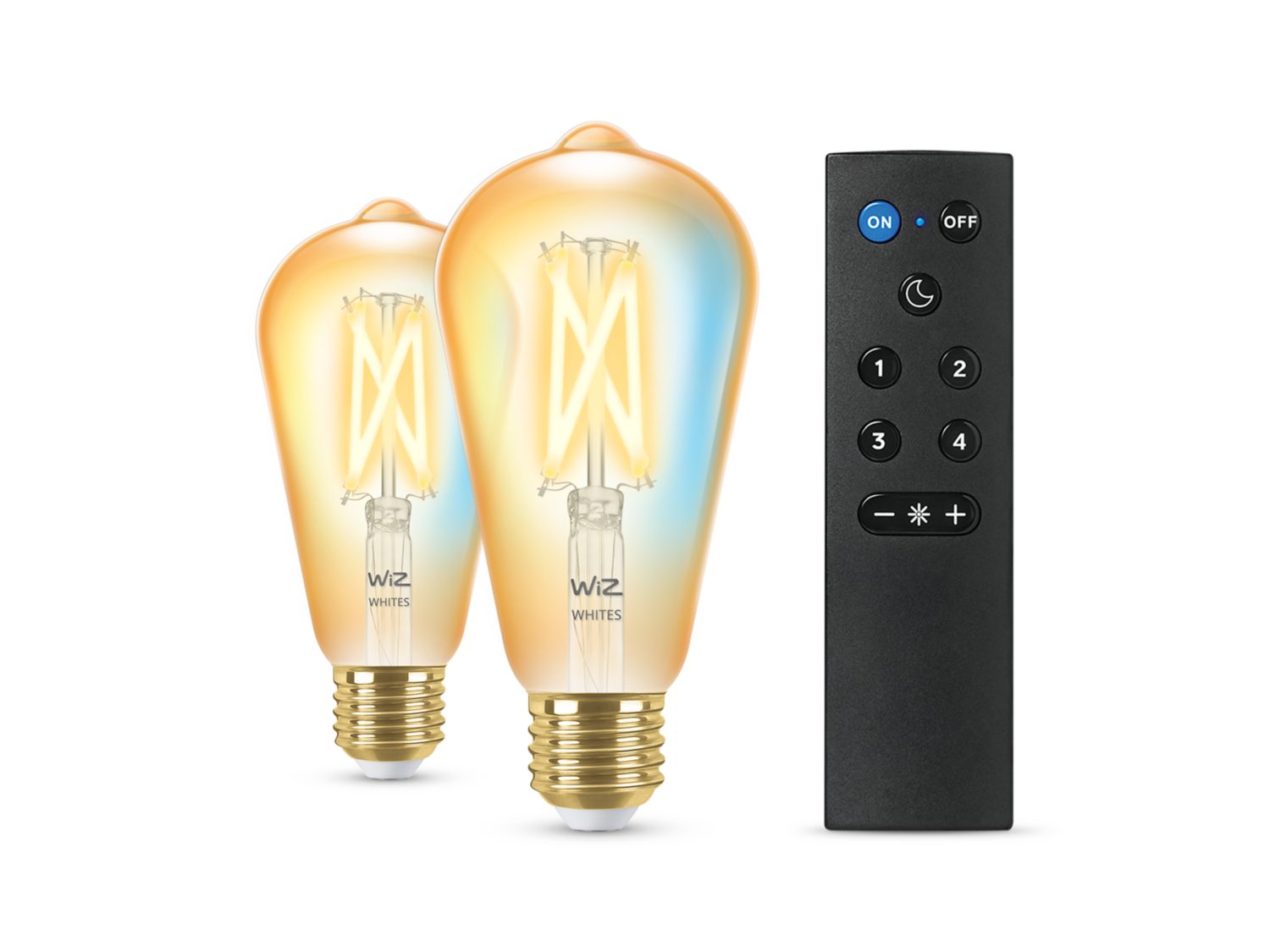 LED Lamp Filament amber ST64 E27 x2 WiZ