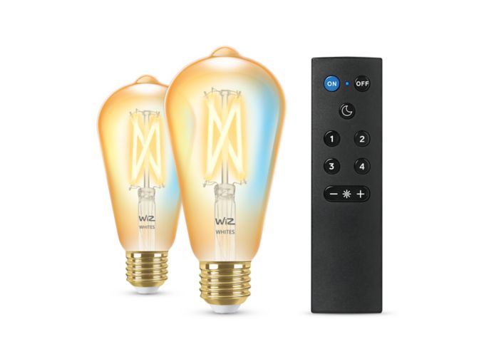 main.alt.text.RTP.Filament-Lampe Bernstein 50 W ST64 E27 x2 + Fernbedienung