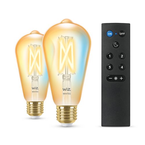 LED-lamp Filament amber ST64 E27 x2