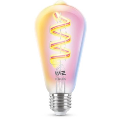Nahaufnahme der Vorderseite von Filament-Lampe, transparent, 40 W ST64 E27