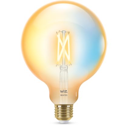 Close-up van de voorkant van Filamentlamp Globe gouden coating 50 W G125 E27