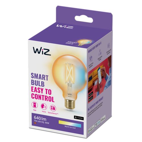 FILAMENT-LAMPE Filament-Lampe in Kugelform, Bernstein 50 W G95 E27  