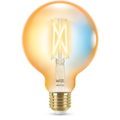 Close up of front of Filament Globe Amber 50W G95 E27