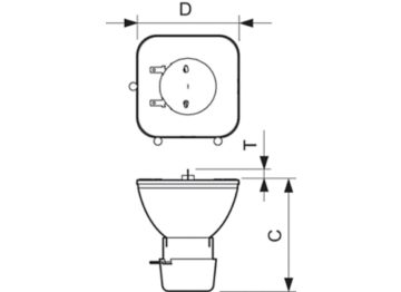 Dimension Drawing (with table) - MSD Platinum 5 R 1CT/8