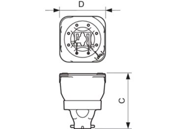 Dimension Drawing (with table) - MSD Platinum 20 R 1CT/8
