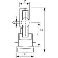 Dimension Drawing (with table) - MSR Gold 2500/2 FastFit 1CT/4