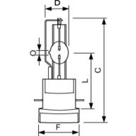 Dimension Drawing (with table) - MSR Gold 1200 FastFit 1CT/4