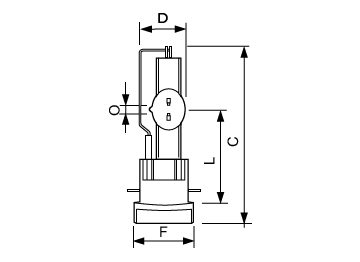 Dimension Drawing (with table) - MSR Gold 575/2 MiniFastFit 1CT/4