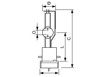 Dimension Drawing (with table) - MSR Gold 1000 MiniFastFit 1CT/4