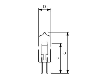 Dimension Drawing (with table) - 7387 10W G4 6V 1CT/10X10F