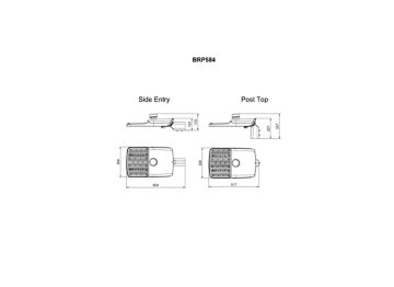 Dimension Drawing (without table) - BRP584 LED379/NW 250W DM PSRD