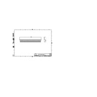 Dimension Drawing (without table) - ZCP381 L50 glare shield (10 pcs)