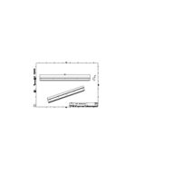Dimension Drawing (without table) - ZCP383 L100 glare shield (15 pcs)