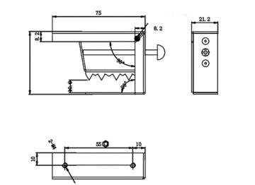 ZGP312 5LED Mounting Clip Dimensional Drawing
