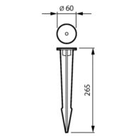 Dimension Drawing (without table) - ZVP165 SPK 265mm M8