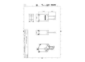 Dimension Drawing (without table) - ZXP399 samples case 24V DMX