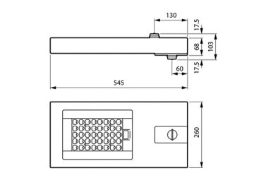 Dimension Drawing (without table) - BGP730 LED60-4S/730 II PSD D9 DM50 FG DG