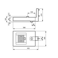 Dimension Drawing (without table) - BVP729 LED20-4S/830 II PSD D9 DM50 FG DG