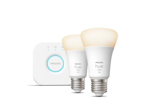 Hue White Starter-Set: E27 Lampe A60 Doppelpack - 1100lm