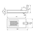 Dimension Drawing (without table) - BVP730 LED60-4S/830 II PSD D9 DM50 FG DG