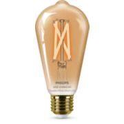 Slimme LED Filament amber ST64 E27 x2