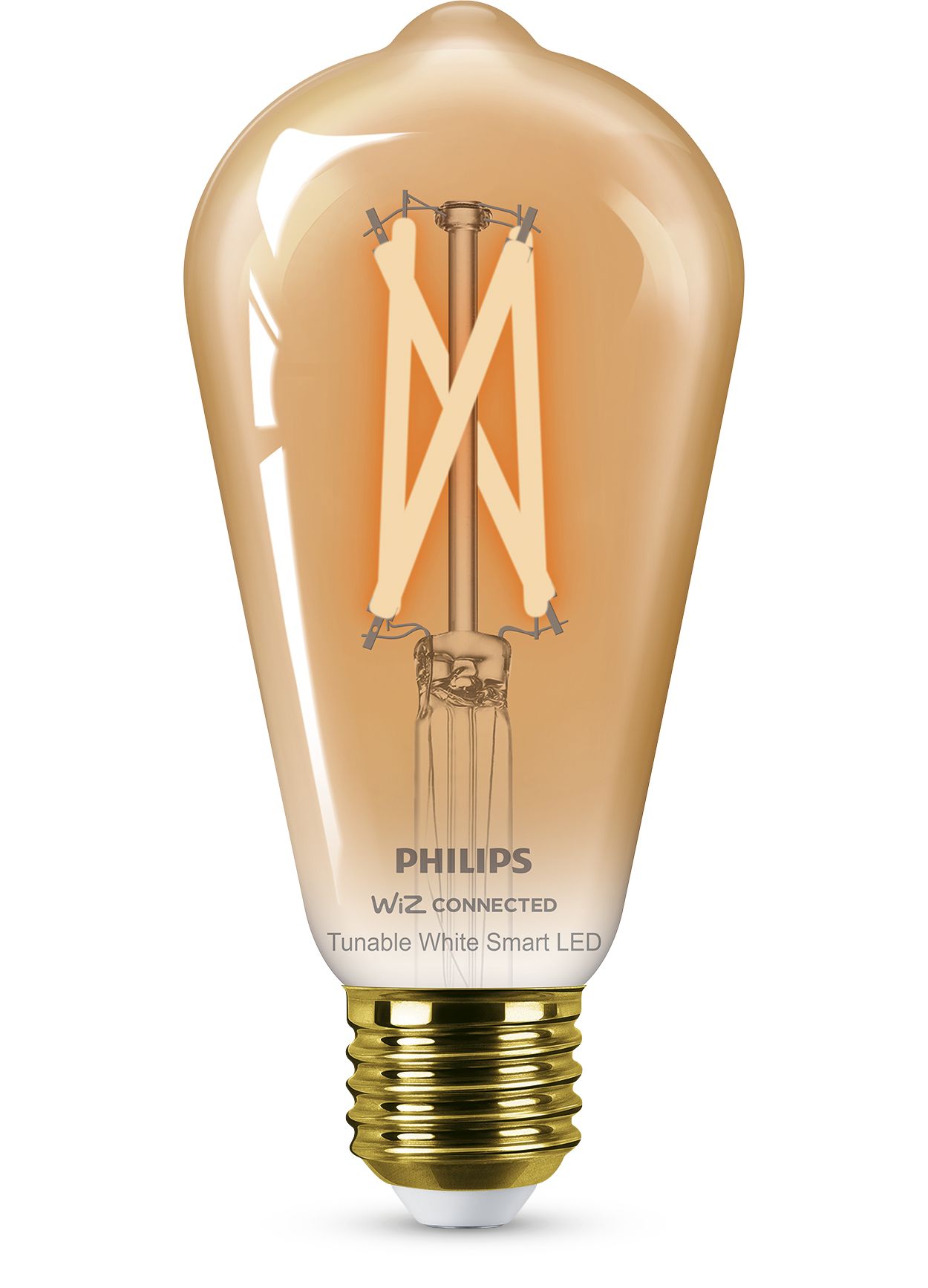 Ampoule LED ST64 Edison/Vintage au verre ambré,E27,lumière blanc chaud