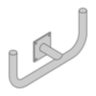 Steel Bracket, Right Angle, Twin Linear, 30" Spacing, Wall Mount