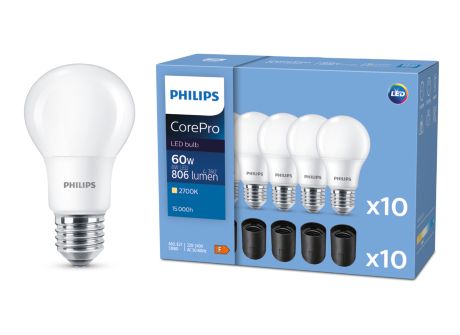 CorePro LEDbulbND 8-60W A60E27 827 3CT/8