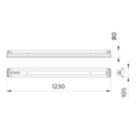 Dimension Drawing (without table) - TMS160C 2X36W TUV SLV/6