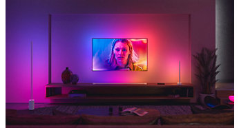 Sync movies, TV shows, music, and games to smart lights 