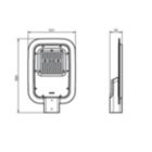 Dimension Drawing (without table) - BRP132 LED175/CW 140W 220-240V DM GM