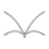 Steel Bracket, Upsweep, Quad Spider, 48"L x 24"H, 2-3/8" OD x 4" Length Tenon