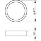 Dimension Drawing (without table) - DN065C G3 LDNR LED10/830 10.5W D175 RD