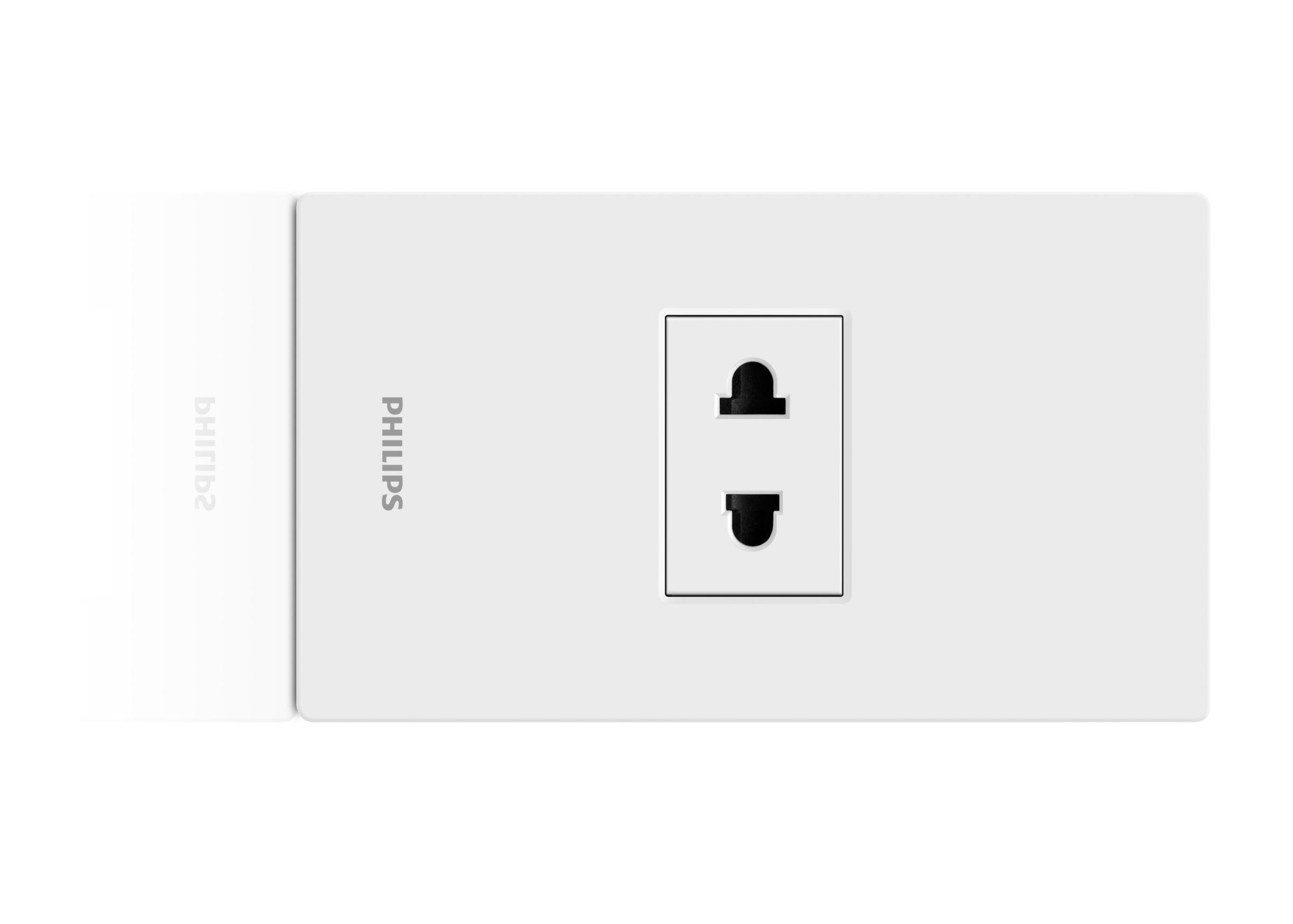 Switches & Sockets 2P USEU Socket with Grid 8718699673918 Philips