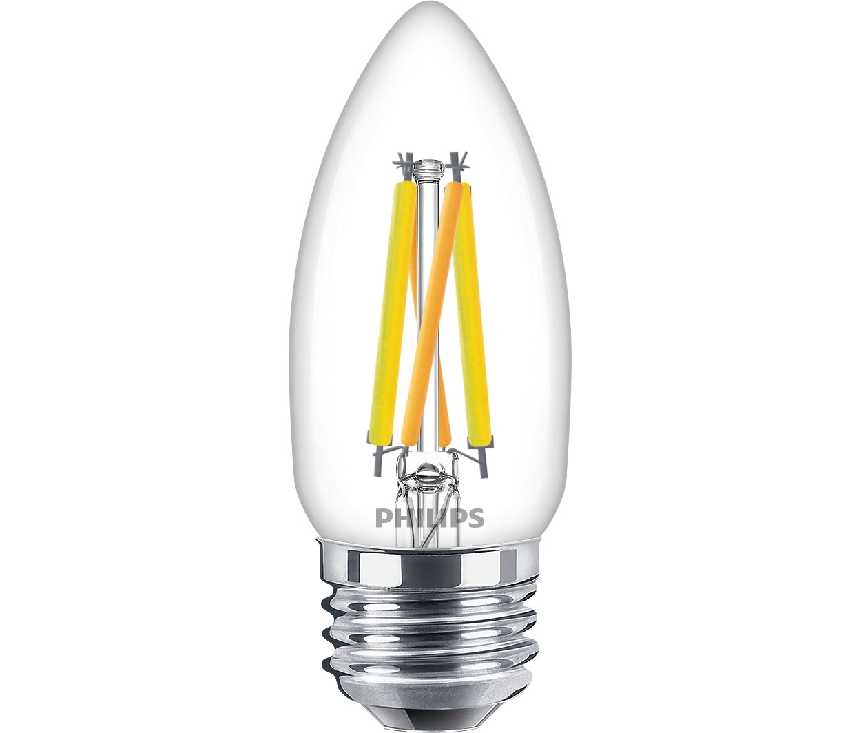 Clear LED candle bulbs add a sparkle to your home