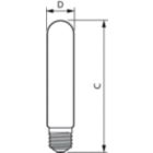 Dimension Drawing (with table) - TForce Core LED road 40W 730 E40 MV
